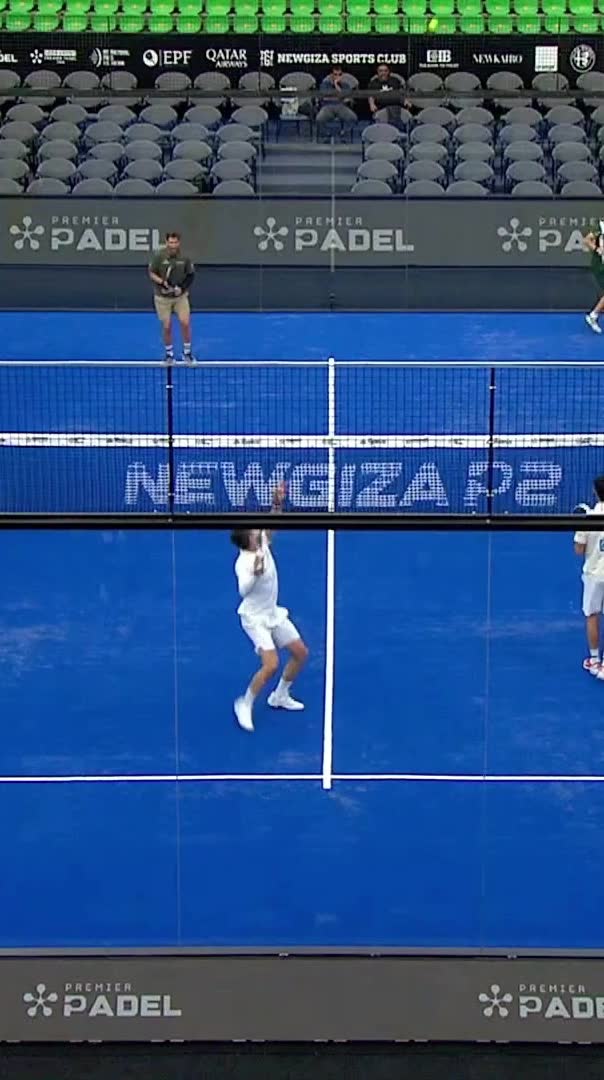 Esbri brings his backhand to the corner