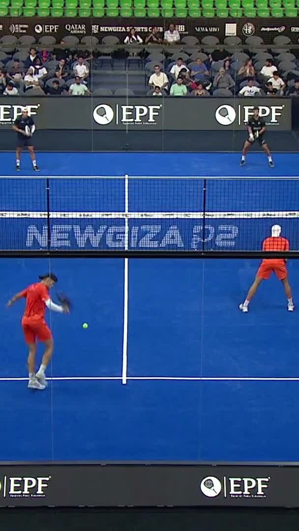 Hernandez serves the ball x4 at the net