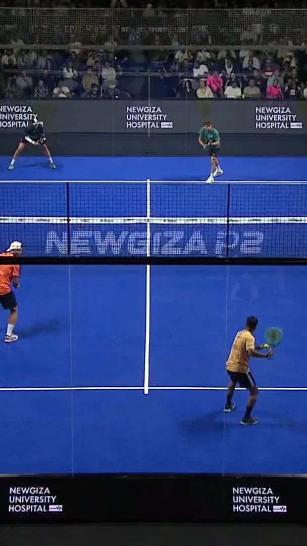 Another well placed forehand shot by Galan