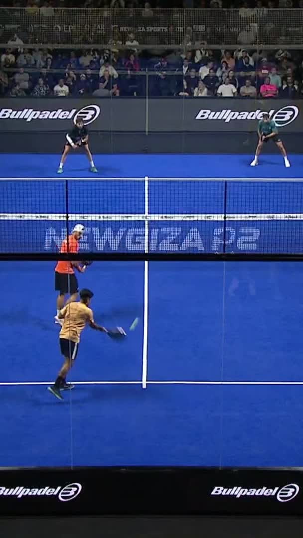 Galan hits a nice forehand shot