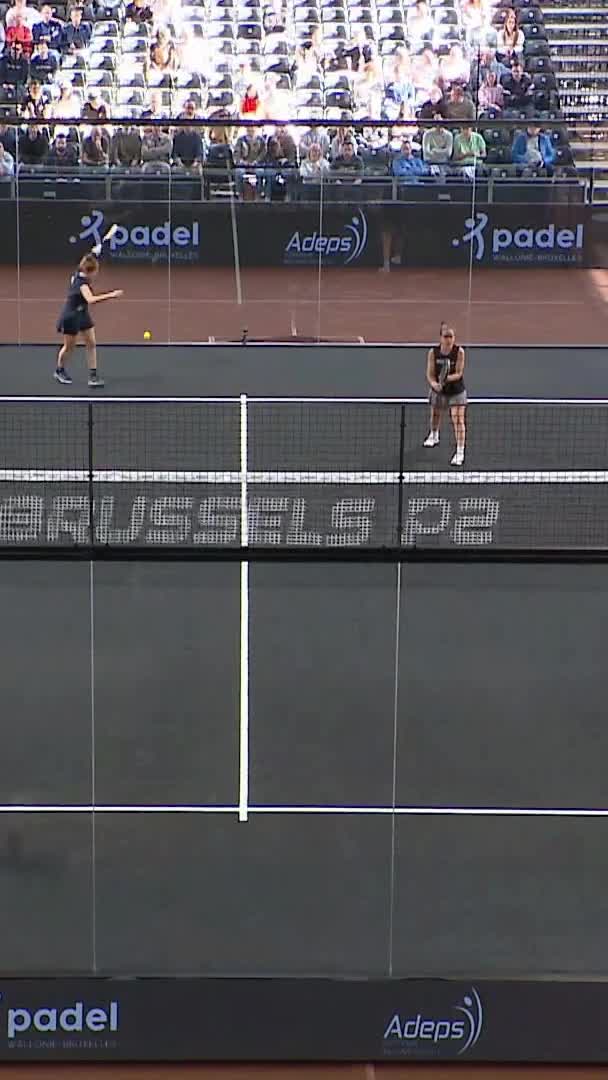 Orsi hits a great backhand volley