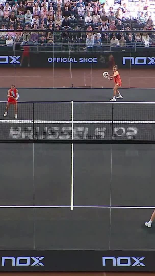 Gonzalez slices a volley winner to take the first set