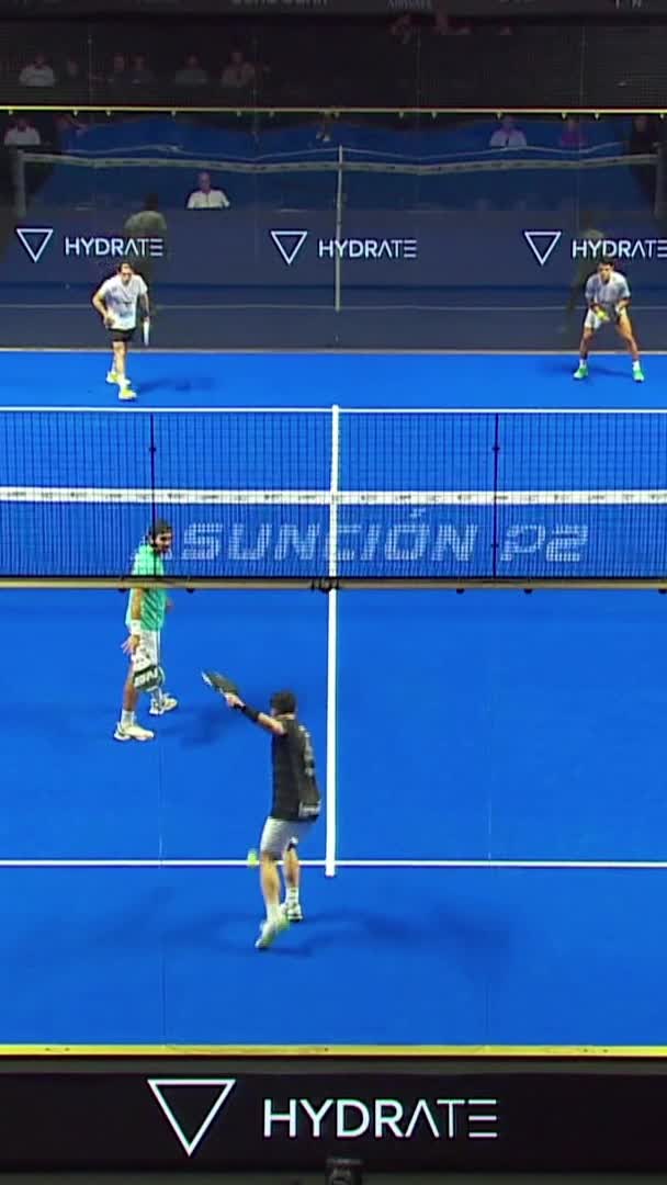 Perino holds serve with a perfectly placed drop shot