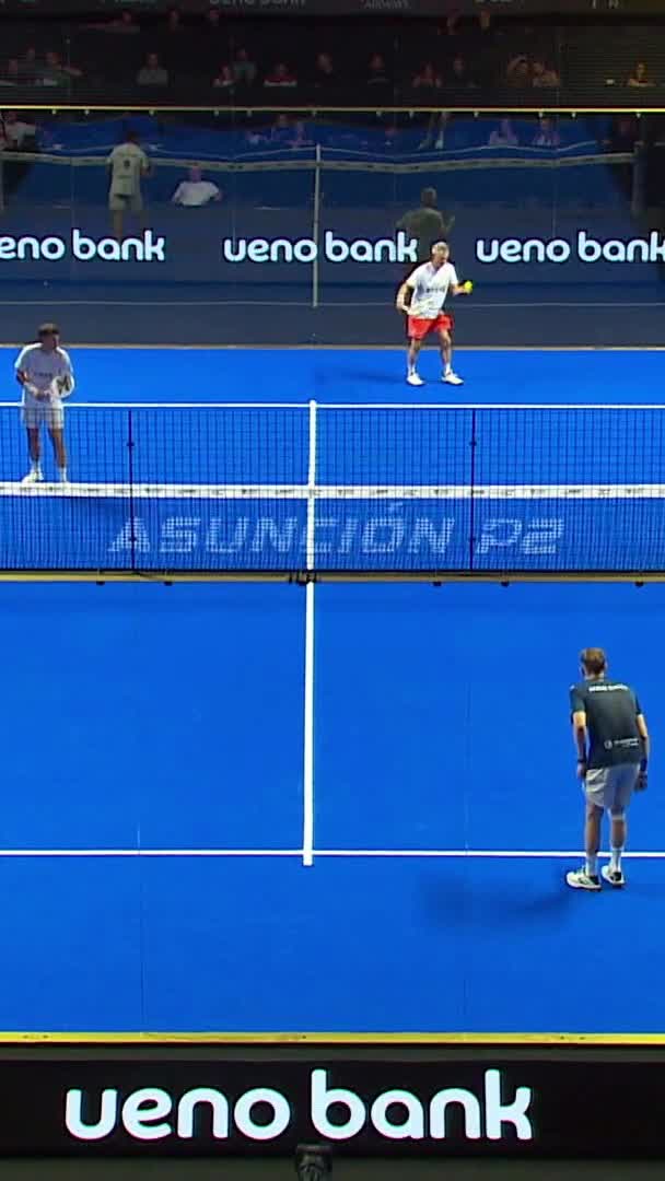 Abud finishes the point with the drop shot