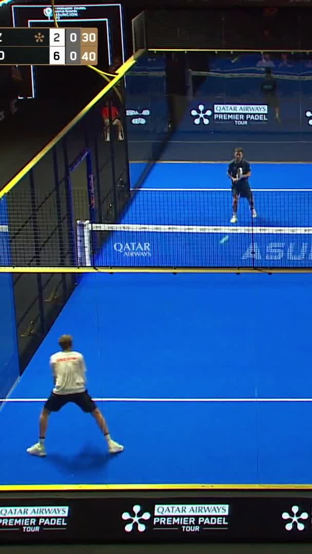 Great x3 shot by Sanyo Gutierrez to save a break point against them