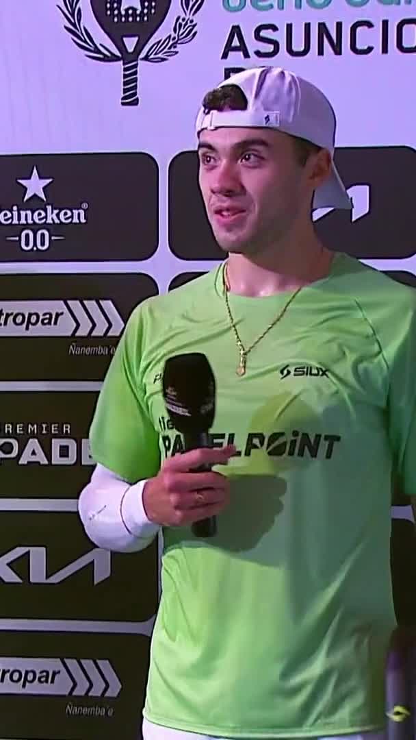 Augsburger Interview: 'Very happy to be in Paraguay, to be back in a semifinal, congratulations to Juan Ignacio De Pascual and Alonso Rodriguez Martinez, they’re also teammates from the academy...'