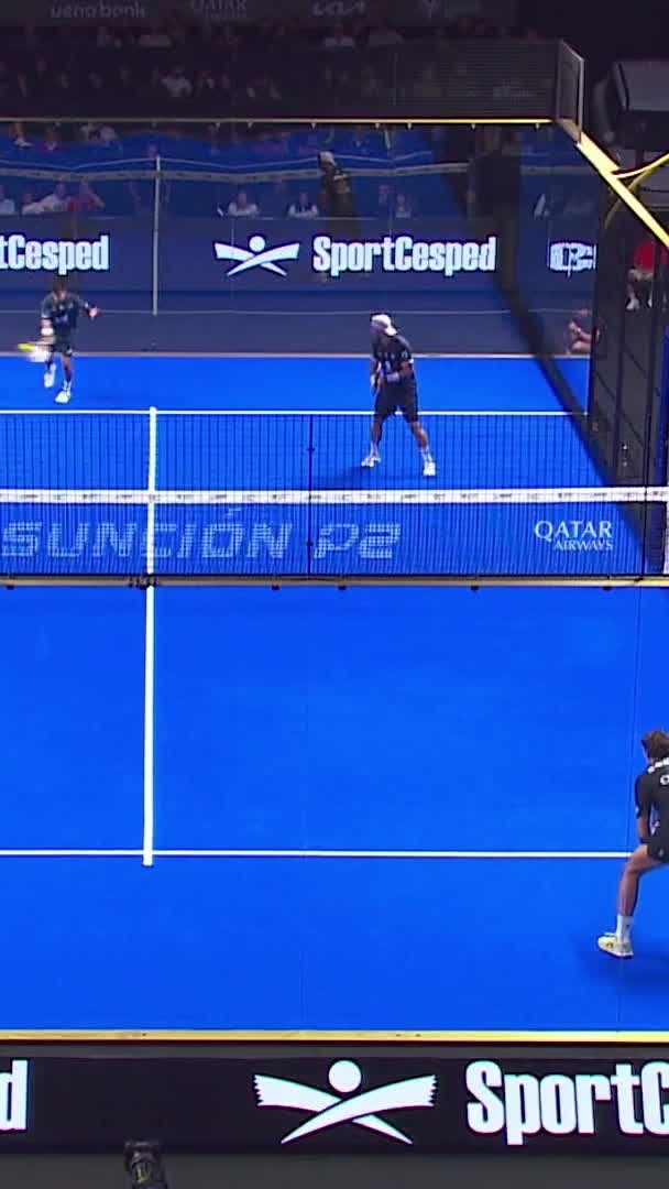 Galan’s soft backhand over the net to close the game
