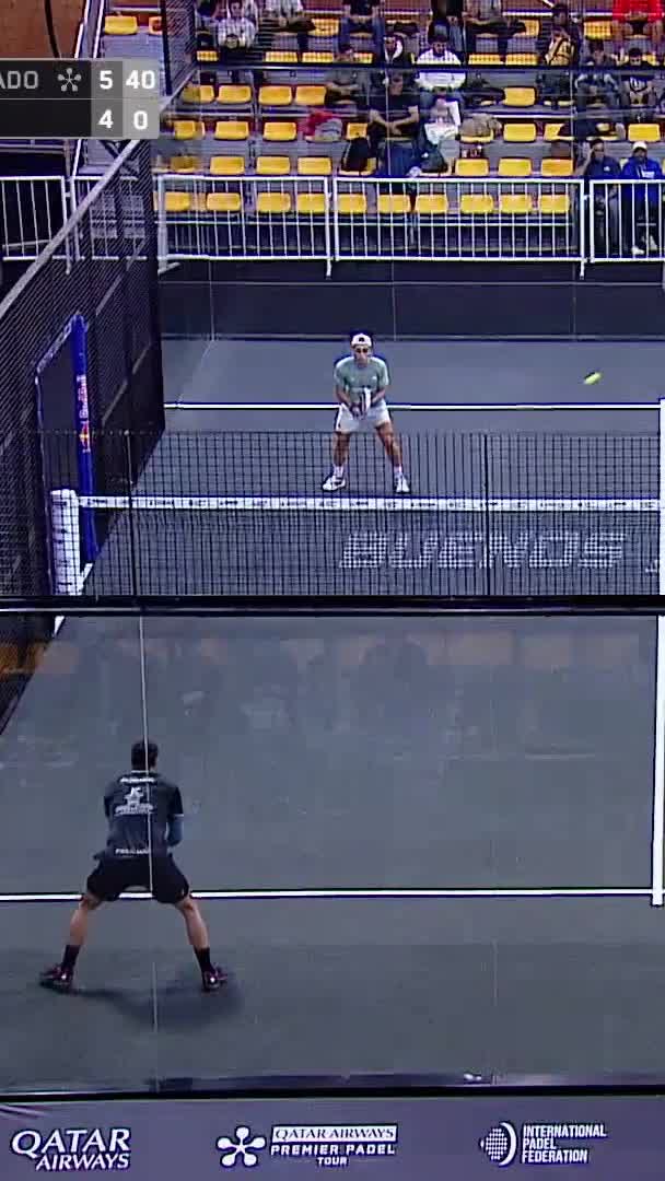 Garcia hits a powerful smash