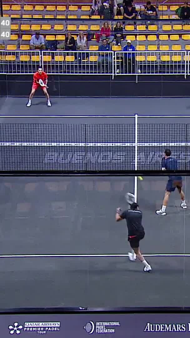 Great smash by Abbate to bring the ball back in a crucial moment