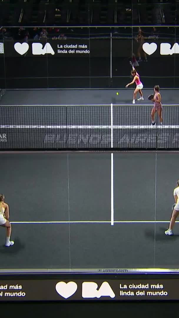 Osoro hits a quick volley to take the point