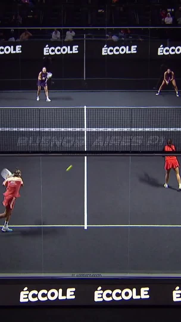 A powerful volley from Salazar brings it to deuce