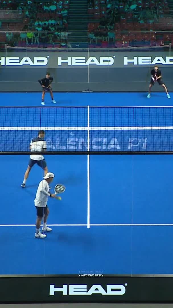 Aguirre’s x4 at the net to save the Break against him