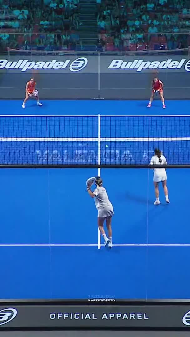 Brilliant parallel backhand volley by Josemaria to close the Game