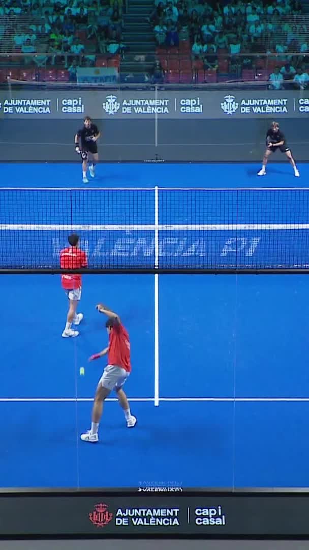 Tapia wins a good rally at the net