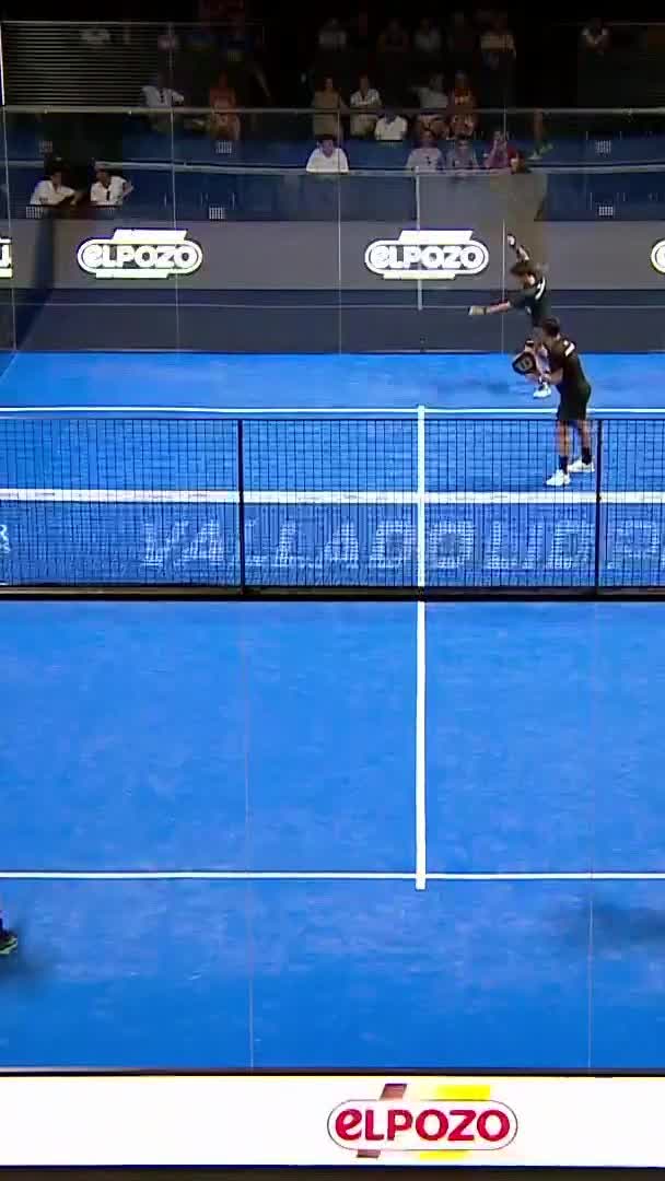 Leal spoils Ruiz's out of the court shot with a well placed forehand