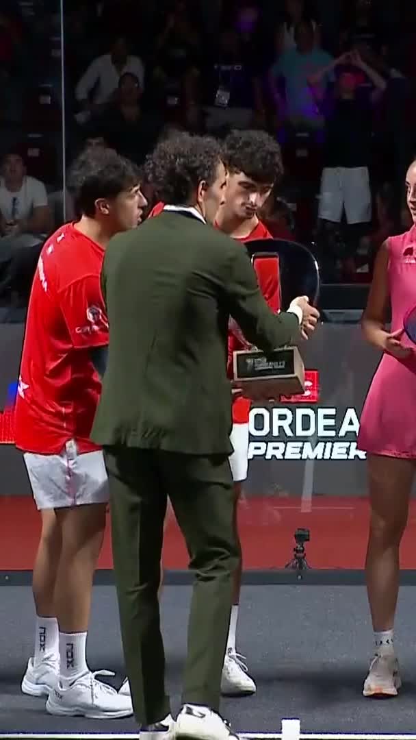 Final trophy presentation for the tournament’s two champion pairs