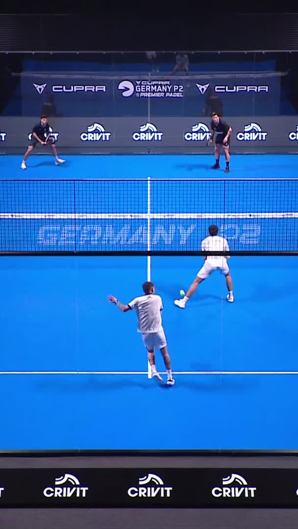 Libaak hits a volley to tie the final set at five games